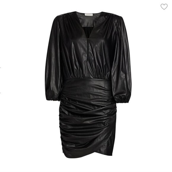 Ramy Brook Ines Faux Leather Dress Size 4 NWT - Picture 14 of 15